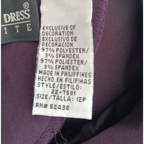 Sag Harbor Modest Casual Party Velvety Dress Sheath Classic Women's Size 12 - Picture 6 of 7